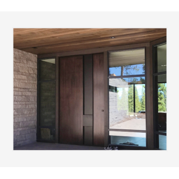 Custom design pivot wood door for entrance door